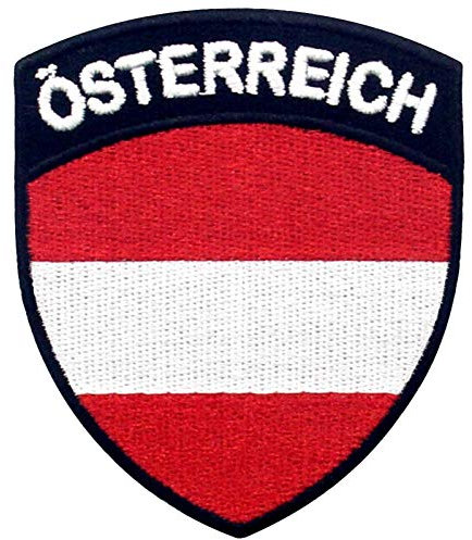 Österreich Schild Flagge Bestickter Aufnäher zum Aufbügeln/Annähen