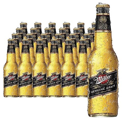 Miller Genuine Draft - Cereveza estilo Lager norteamericana- Alc. 4,7% Vol. - Caja de 24 botellas de 330 ml - Total: 7920 ml
