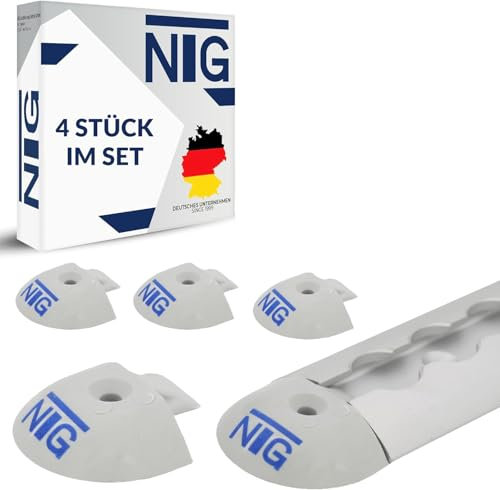 NTG 4er-Set Endkappen – Robuste Einsteckkappen aus Kunststoff für Airlineschiene & Zurrschiene – Runde Form, einfach zu montieren – Endfittinge Universell einsetzbare – Ideal für Ladungssicherung