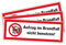 3 Stück - Aufkleber Warnung Aufzug im Brandfall nicht benutzen Brandschutz Schild Folie selbstklebend ähnl. ISO 7010 | 7,4x21cm Made in Germany