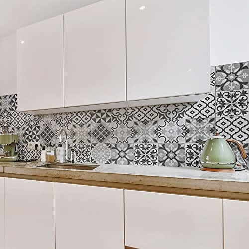 Panel protector antisalpicaduras cocina adhesivo de pared baldosas mosaico tortola 180 x 60 cm 100% made in Italy con tinta no tòxica, ignìfuga y resistente al agua