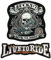 HELANDY Lucky 7 Skull Patch Large Motorcycle Backpack for Punk Rocker Rider Biker - Iron On/Sew On Embroidered Patch for Jackets