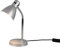 meineWunschleuchte Retro Schwanenhals Schreibtischlampe Titan & Chrom Höhe 33cm