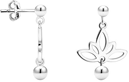 SOFIA MILANI - Damen Ohrringe 925 Silber - Lotus Kugel Blumen Ohrstecker - E1785