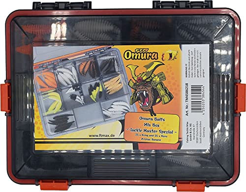 FTM Omura Baits Mix Box Tackle Master Spezial - 50 Gummiköder zum Forellenangeln Forellengummis