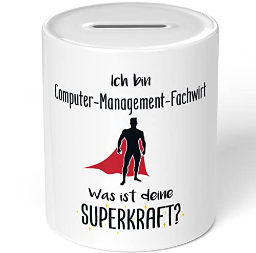 JUNIWORDS Spardose Sparbüchse, Ich Bin Computer-Management-Fachwirt. was ist Deine Superkraft? (5924013)