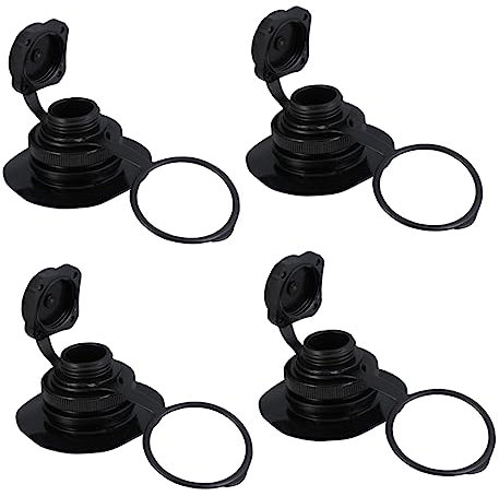 BESPORTBLE 4 Pcs Bowl Type Spiral Air Nozzle Airbud Air Plugs for Inflatable Boat Kayaks Inflatable Kayaks Boston Air Valves One-way Valves Air Valves for Rafts Pvc Universal Black Valve Plug