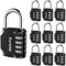 Puroma 10 Pack Zahlenschloss 4 Digit Locker Lock Outdoor Wasserdicht Vorhängeschloss für Schule Gym Locker, Sport Schließfach, Zaun, Werkzeugkasten, Tor, Koffer, Hasp Lagerung (Schwarz)