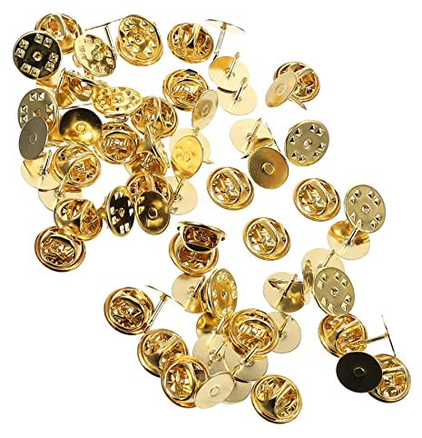 EXCEART 50 Sets Schmetterlingsnadel Mit Kupplungsrückseite Ersatz-Kupplungsnadel-Rückseite Anstecknadel-Rückseite Brosche Kupplungsnadel Verschluss Krawattennadel Anstecknadel