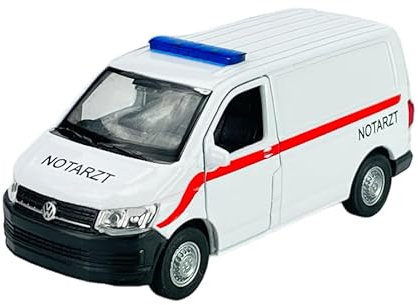 Welly Volkwagen T6 Notarzt Transporter Kasten Version T5 Ab 2. Facelift 2015 1/34-1/39 Metal Modell Auto Die Cast Neu im Kasten