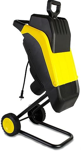 Trituratore da Giardino da 2500 W, cippatore, Diametro Massimo 35 mm, Include Sacco di Raccolta da 50 Litri, Sistema a Lama Rapida, Cavo da 30 m, Adatto per Legno e detriti da Giardino Resistenti