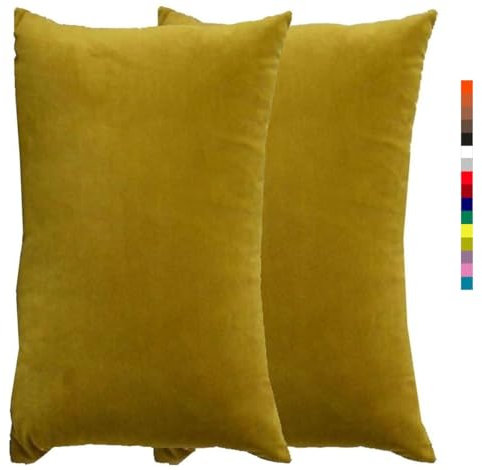 Kissenbezug 60x80 Kissen 50x70 Bezug Couch Sofa Kissenbezüge Samt 40x60，2er Set Dekokissen Bezug Blau/Grün/Grau,Pillowcase Pillow Cases 40x70, Kissen Abdeckung ( Color : 1 Curry Color , Size : 50x70 c