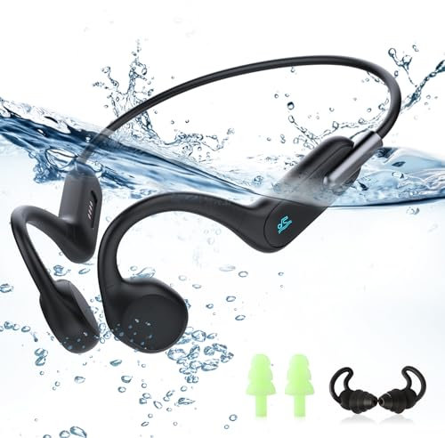 IPX8 Bone Conduction-Headset, 32-G-MP3-Player, Bluetooth 5.3, zum Schwimmen, Laufen, Open-Ear-Design