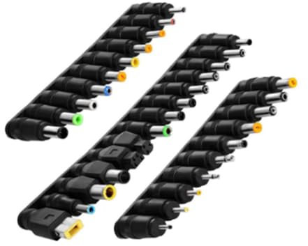 H.May 34pcs Universal Laptop Notebook Input DC Plug Set Jack Tips,5.5 x 2.1mm Universal DC adapter for Toshiba Dell,most Laptops and Charger Power Supply Plug