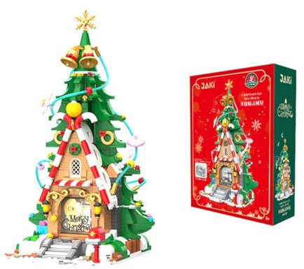 ALiquid Weihnachten Klemmbausteine Set, Elfen-Baumhaus Bausatz, Bausteine Set Kompatibel mit Lego