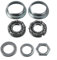 Stahl-Tretlager-Set für Mountainbikes, silberfarben, 51,5 mm Rahmenschale, fester Kegel, verstellbarer Konus, Unterlegscheiben und Kontermutter