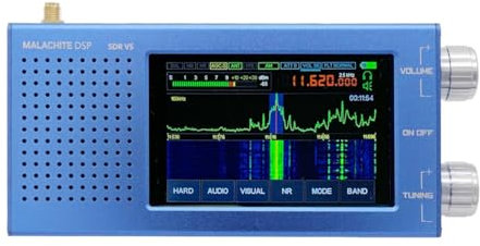 dissot Malachite SDR 1.10d Radio Receiver V5 with Firmware Board Metal Case 5000mAh AM CW SSB NFM WFM