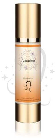 Amadea Naturkosmetik Handcreme Leo, Feurig-Blumiger Duft, Mit Aloe Vera, Jojoba-Öl, Rosmarin, Zimt, Melisse, Kampfer und Pfeffer, Natürliche Inhaltsstoffe, Für alle Hauttypen
