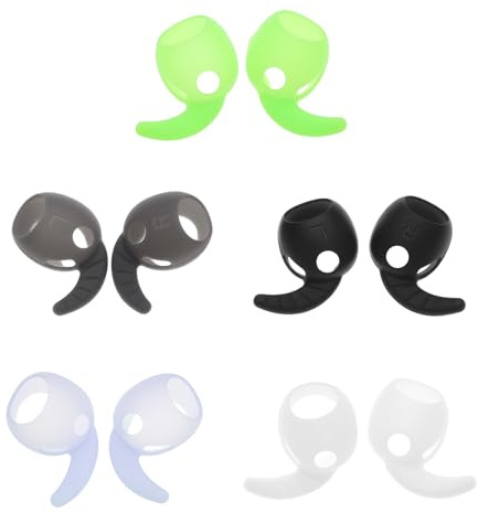 ECSiNG 5 Pairs Wireless Earphones Silicone Tape Hanging Ear Hooks Multiple Colors Compatible with Samsung Galaxy Buds 3 Pro