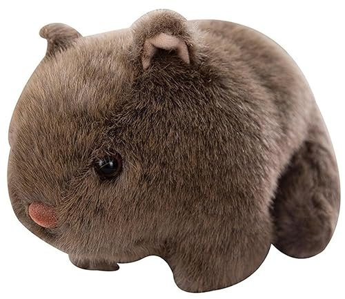 Generico Nettes Wombat-Plüschtier, süßes Plüschtier, weiche Wombat-Plüschtiere, Geschenke für Kinder, Jungen, Mädchen, Geburtstag, Weihnachten (Braun, 25 cm)
