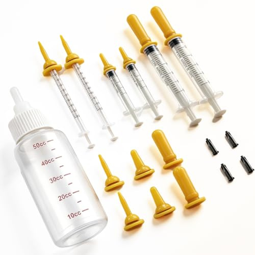 Kitten Bottle,Pet Feeding Syringe Nipple Bottles,kitten feeding bottle | Pet Feeding Bottle with Nipple Feeding Needle Tubing for Puppy Squirrels Rabbit and Other Newborn Pets