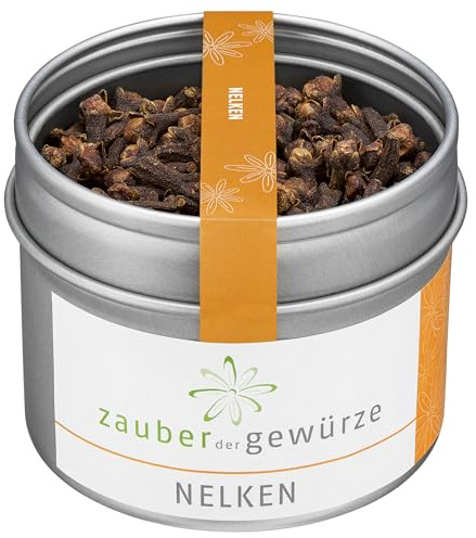 Zauber der Gewürze Nelken ganz – Handgepflückte Gewürznelken für Süßspeisen, Bratengerichte, Glühwein und Lebkuchen, 40 g