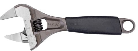 Bahco Ergo BAH9031RTUS Chiave regolabile a bocca larga con impugnatura in gomma, 20,3 cm, finitura fosfato nero