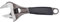 Bahco BAH9031RTUS Ergo Big-Mouth Adjustable Wrench Thin Jaw Wide Mouth with Rubber Handle - 8 Inch - Black Phosphate Finish