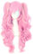 MapofBeauty farbige Lolita lange lockige geheftet auf Pferdeschwanz Cosplay Perücke (rosa/blond)