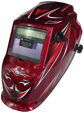 Mauk Automatik Schweißhelm Serie Premium Modell, rot silber, 1767