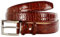 PASQUALE CUTARELLI Italienischer Ledergürtel mit Krokodilmuster Burgunder XX-Groß 115 Zentimeter