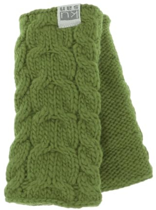 Kusan Thick Yarn Cable Knit Wool Handwarmers/Fingerless Gloves (PK1128)