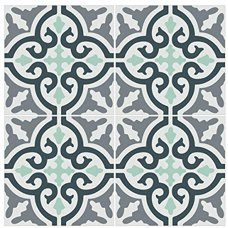 Wandkings Fliesenaufkleber 4er Set - Wähle ein Muster & Größe - Pia - 9,5 x 9,5 cm