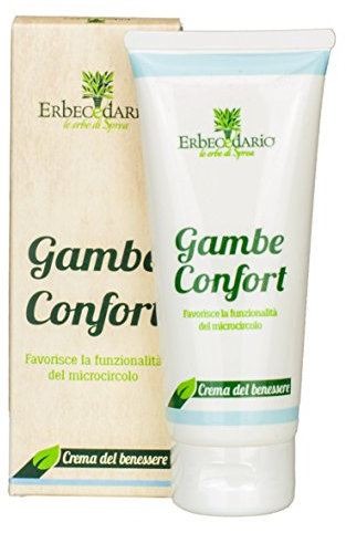 Crema Confort Gambe Stanche e Pesanti-Dona Freschezza e Sollievo Crema Gambe Gonfie Gravidanza Effetto Stimolante Circolazione Prodotto con Erbe Naturali Artigianali Tubetto 100 ml