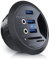 USB 3.0 in Desk Hub Desktop recessed Charger Built-in Desktop USB hub with Multiple Card Reader - 2X Audio Connector 3.5mm Jack Speaker and Microphone - 3X USB 3.0 1x microSD 1x SDXC RSMMC
