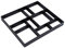 GOTOTOP Garten DIY Beton Pflaster Zement Trittstein Stein Form Wiederverwendbar Weg Pathmate Maker Modell Stufenformen Formen Formen Rechteckige Muster mit 10 Gittern 45 x 40 x 4 cm