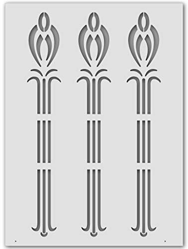 Wandschablone Jugendstil-Rispe (44 x 60 cm)