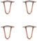 Natural Goods Berlin 4X Hairpin Leg Möbel-Beine | Möbel-Füße aus Metall | Hairpin Legs für Schrank & Sofa | Möbel-Bein 15cm hoch & 2-Streben | Möbel-Fuß Antik-Roségold
