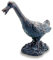 esotec Wasserspeier-Figuren Gans Erna, Einzelfigur Teichfigur Gartenstatue, Brunnenfigur für Garten-Teich Mini-Teich, Wasserspiel für Terrasse Balkon-Brunnen, Quellstein, Kunststein 100732