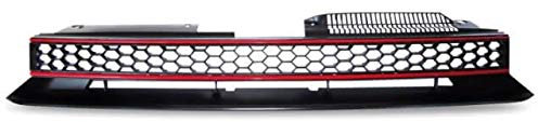 DM Autoteile Golf 6 GTI Kühlegrill ohne Emblem Sport Grill Kühlergitter Wabengril Rot