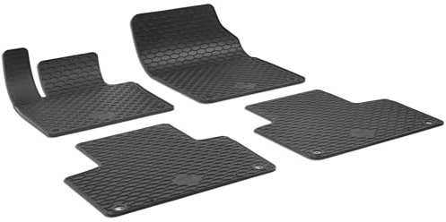 WALSER DirtGuard Gummi Fussmatten Auto für Volvo XC90 II 09/2014-Heute, 100% passgenaue Auto Fußmatten, robuste Universal Fußmatte Auto, Gummimatten Auto
