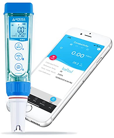 Apera Instruments EC60-Z Smart-Leitfähigkeitsmessgerät | Unterstützt durch die ZenTest Mobile App - Leitfähigkeitsmessbereich: 0 bis 20 mS/cm