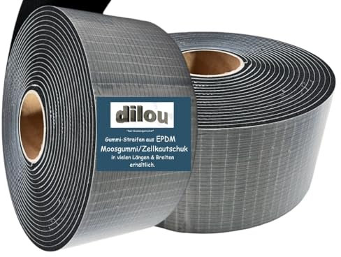 Zellkautschuk Moosgummi, einseitig selbstklebend 80mm breit 5mm dick 1-10m lang (2000x80x5mm)