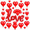 30 Stück Rot Herzballons + Rote Ballons LOVE Folienballons Luftballons Herzform Heliumballons Herzluftballons für Geburtstag Valentinstag Hochzeit Verlobung, 5 10 18