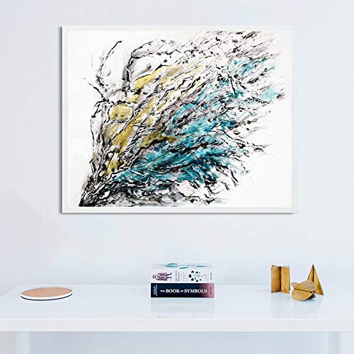 Buntes Leinwandposter Abstrakte Malerei Moderne Mode Wandkunst Drip Poster und Drucke Bilder für Wohnzimmerdekoration 15,7 Zoll x 23,6 Zoll (40 x 60 cm) Kein Rahmen