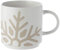 Puckator Taza navideña de gres porcelánico - Copo de nieve - Blanco
