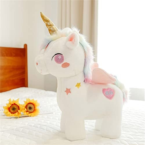 SWECOMZE Einhorn Plüschtier Stofftier Kuscheltier Groß für Baby oder Mädchen - Geschenk zum Geburtstag (Rosa, 25cm)