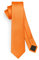 HISDERN Herren Krawatte Orange Schmale Einfarbig Seide Krawatten für Herren Klassische Formelle Elegante Schlipse Hochzeit Party Business Krawatte 6cm