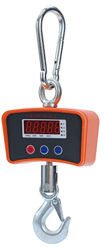 Aim Tools Digital Hanging Scale 1000kg 2200lbs Heavy Duty Aluminum Crane Scale LCD Display, High Performance Hook, for Warehouse Distribution Centre Weighing 833427