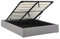 BAÏTA Lit Coffre Sakura Tissu Gris chiné sommier 140x190 Inclus